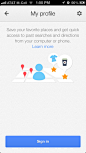 Googlemaps iPhone sign up flows screenshot