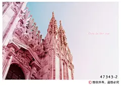 欧式城堡建筑墙纸3D立体客厅沙发背景墙装饰休闲吧咖啡奶茶店壁纸-淘宝网