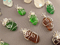 How to Wire-Wrap Beach Glass the Easy Way- you tube tutorial - easy.@北坤人素材