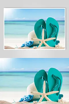 沙滩贝壳海星高清唯美壁纸