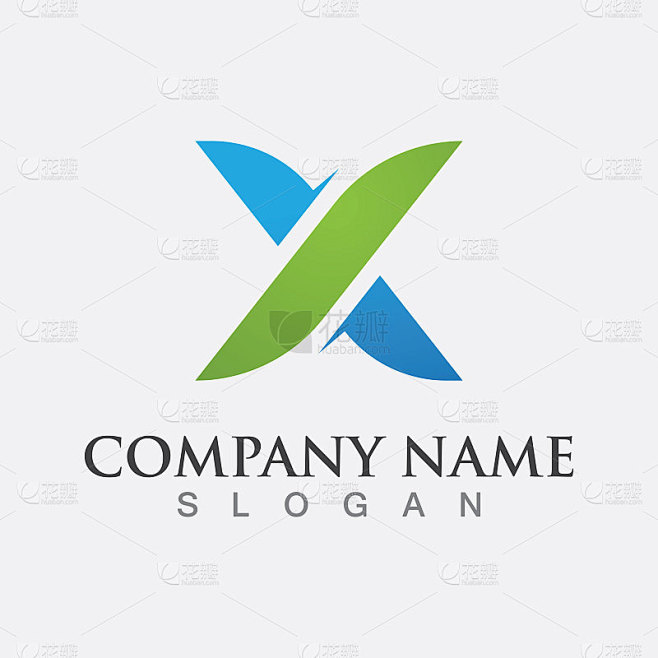字母X标志图标矢量设计