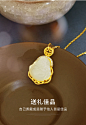 鸳鸯金楼银镶玉弥勒佛吊坠-tmall.com天猫