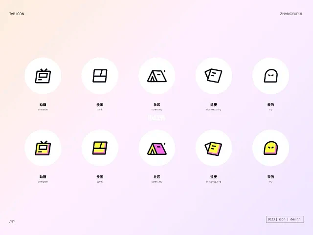 动漫tab图标icon设计