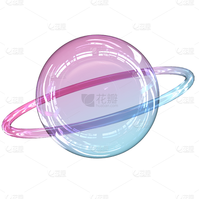 C4D-3D立体酸性风元素-星球
