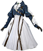 Violet Evergarden Cosplay Costume Womens Anime Uniform Dress Suit Outfit Dark Blue