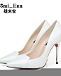 缇米安2014春夏季新款女鞋尖头白色高跟鞋细跟性感浅口单鞋女婚鞋  http://t.cn/RP5UsU6