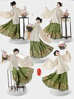 古风实用拍照姿势｜汉服拿花篮动作分享 - 小红书