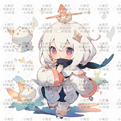 AI绘图小尾巴封面设计采集到AI绘图-Q版古代