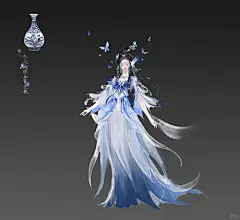 蝴蝶玉簪花瓶 - 小红书