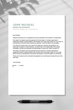 简约国外英文简历WORD模板-众图网