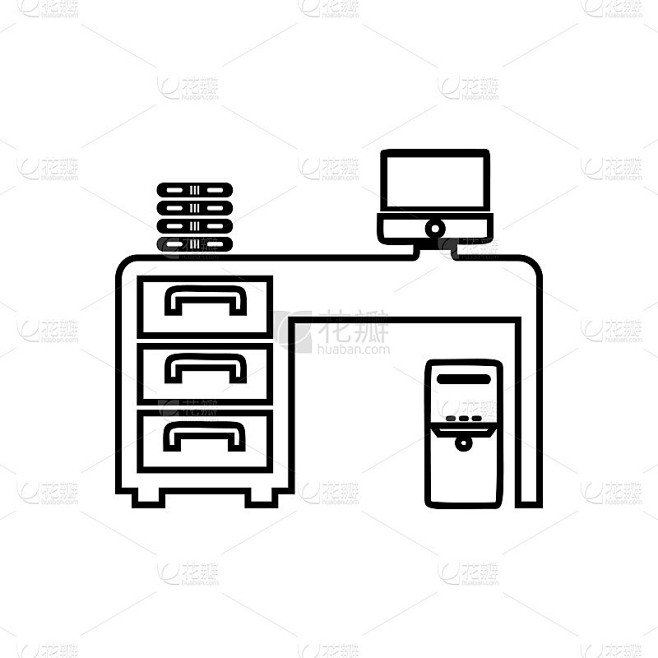 Office workplace icon design vector
