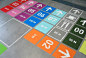 Wayfinding and directional floor signage that coudl be applied to an event - Tumblr