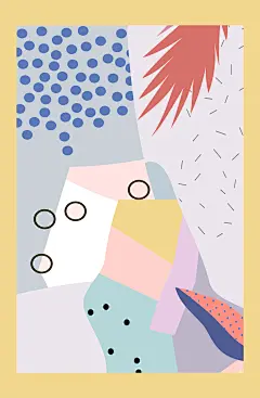 热带抽象日历高清JPG背景图片手绘AI矢量纹理素材 (3)