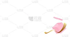 粉红色的盒子和金色的丝带。矢量插图。