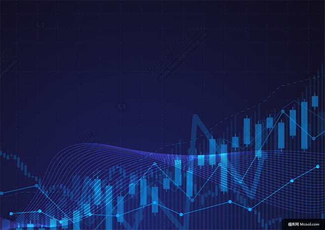 股市行情数据矢量素材背景