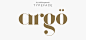 ARGÖ | Font : Argö is a fashion conscious serif typeface | Font