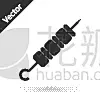 棍,串肉签,羊肉串,银色,图标,格子烤肉,蔬菜,传统,清新,午餐