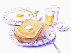 插画：彩铅美食 (5)