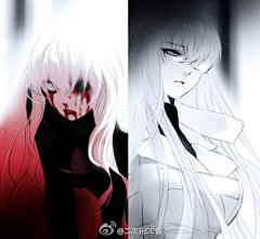 #东京食尸鬼第二季# 黑、白、红【第二弹】金木女体。 id=2034007『侵删』血槽已空 动漫 壁纸 二次元 手绘 同人 耽美 插画