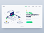 Today convenience store background login interface ux design illustration icon，ui