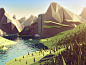 Fjord Low Poly Landscape