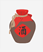 复古酒坛香酒免扣图