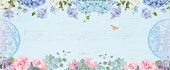 西式婚礼文艺小清新蓝色banner 结婚季 背景 花瓣 西式婚礼 高清背景 背景 设计图片 免费下载 页面网页 平面电商 创意素材