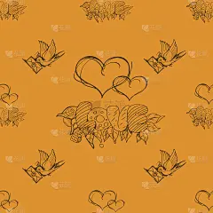 所有你需要的是爱-无缝矢量模式