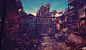 Junkyard, Hamid Khoshbakht : Trying to get close to the look I wanted for this scene : a lighting which looks good from every angle and every location of level. I used post processing to give it a bit of cell shading like bordelands style. still lots of t