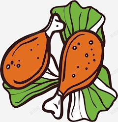 烧烤鸡腿美食 页面网页 平面电商 创意素材