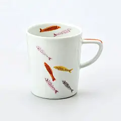 日本代购有田烧马克杯带把柄手绘金鱼咖啡杯子茶杯-淘宝网