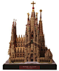 西班牙神圣家族大教堂 + 工具三件套 纸模型手工-