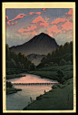 日本版画大师川濑巴水 (Kawase Hasui)(1883-1957) 作品一组。 ​​​​川濑巴水是一位多产并很有影响的艺术家。他生活在明治维新后的日本，由于西风东进日本传统版画“浮世绘”濒临灭绝，当时日本的一些艺术家和出版商却没有处于失语的状态，能够接受欧美的艺术观念，在继承日本传统版画基础上，创造了 ​​​​...展开全文c