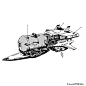 doodle#6, hunter liang : some stupid spaceships concept drawing