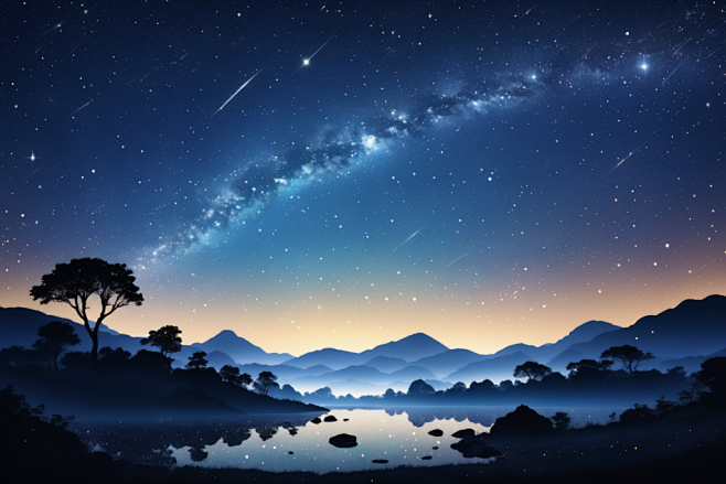 浩瀚星空高清摄影图片