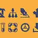 Custom application icons for use in data visualization application dashboard. Emphasis is on being easily recognizable at varying sizes, in order to declutter and speed user tasks.