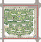 平面图PSD小区景观入口广场城市绿带庭院景观彩平PS素材节点设计-淘宝网