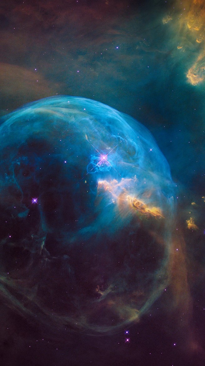 气泡星云ngc763508nasaesaandthehubbleheritageteamstsciaura