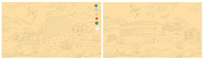 文旅插画-黄石景点旅游插画_向珊珊_68...