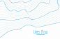 Abstract white background with blue contour lines Free Vector