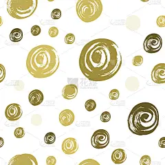 无缝图案与手绘彩色分散的五彩纸屑点。