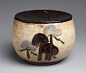 Water jar (mizusashi) with design of pine trees [Japan] (29.100.614a,b) | Heilbrunn Timeline of Art History | The Metropolitan Museum of Art