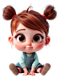 可爱，小宝宝，小孩子，免抠素材，C4D，合成 c4d素材 家居素材 IP角色 c4d 树叶 三维场景 KV 电商美工群:129134938  c4d搭建 大促元素 电商立体场景 PNG 合成素材