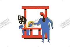 扁平人物   【酷图网】扁平人物,商务金融人物,科技扁平插画,扁平,互联网,首页,商务,app,引导,UI,界面,网页,启动页,页面,鼠绘,简约,场景,人物,技术人员,服务器,云端,网络云,电脑,数据,分析,统计,创意,信息,交流,社交,主页,办公室,金融,扁平互联网,科技图案,商务办公图案,团队合作场景,插画AI