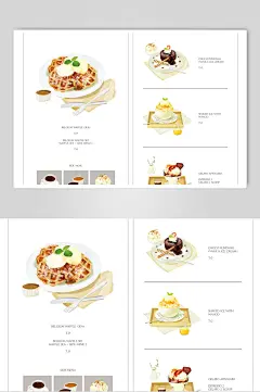大气极简美味蛋糕西点蛋糕下午茶美食插画