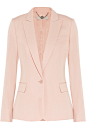 Stella McCartney - Ingrid silk blazer : Blush silk Button fastening at front 100% silk; lining1: 52% viscose, 48% cotton; lining2: 100% viscose  Dry clean