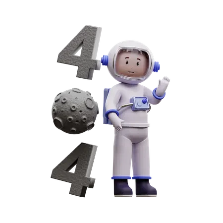 Astronaut With 404 E...