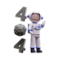 Astronaut With 404 Error  3D Illustration