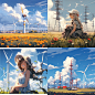 Wind photovoltaic power genera【Midjourney中国】