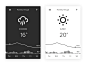 单色天气应用界面 - UI - Sketch It's Me #白色# #灰色#